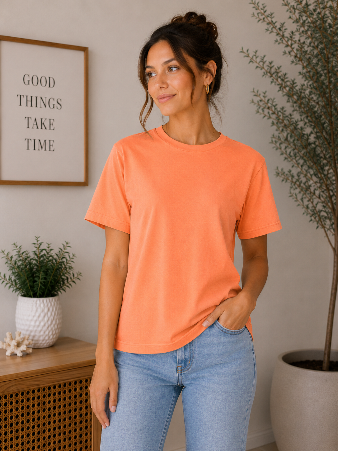 Melon Comfort Colors Tee
