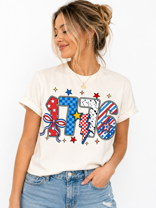 1776 Patriotic Cropped Bella + Canvas Tee
