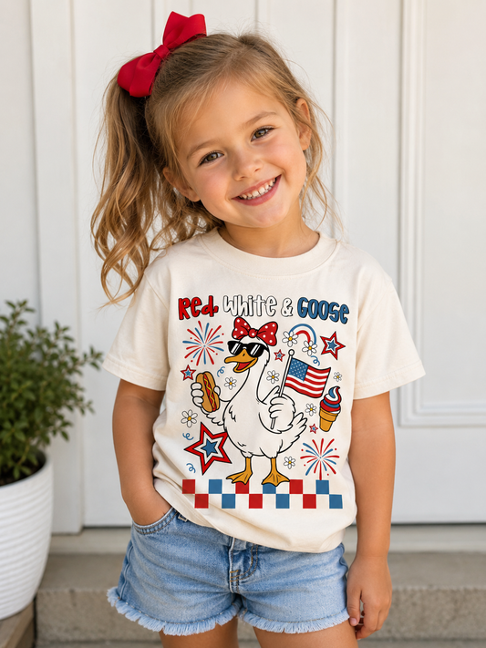 Red, White & Goose Youth Bella + Canvas Tee