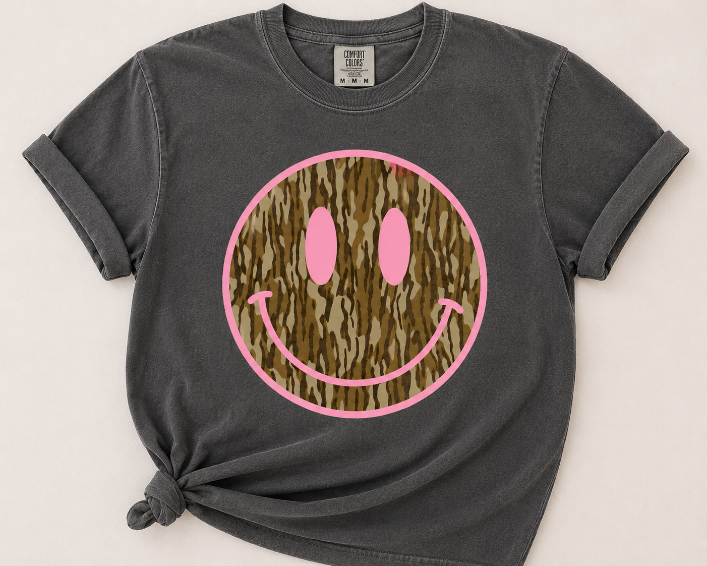 Camo Smiley Face Design