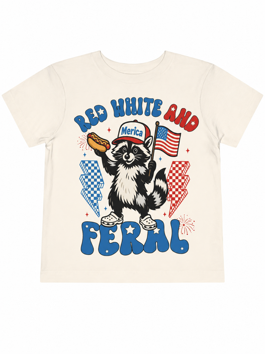 Red White and Feral Youth Bella + Canvas Tee