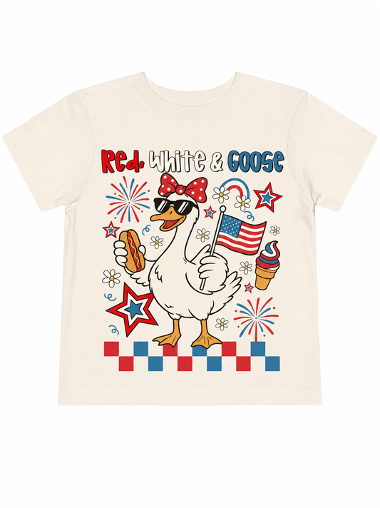 Red, White & Goose Youth Bella + Canvas Tee